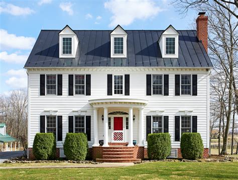 metal roof colonial house|1920 era metal roofing.